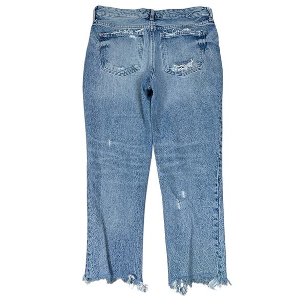 Free People We The Free Jeans Women’s 28 Blue Denim Distressed Frayed Hem - Picture 2 of 11
